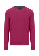 Load image into Gallery viewer, Grape Wool Cashmere V-Neck Sweater
