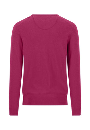 Grape Wool Cashmere V-Neck Sweater