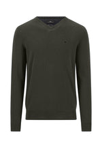 Load image into Gallery viewer, Green Wool Cashmere V-Neck Sweater
