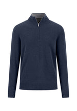 Load image into Gallery viewer, Blue Merino Cashmere Blend Half Zip
