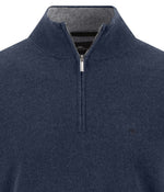 Load image into Gallery viewer, Blue Merino Cashmere Blend Half Zip
