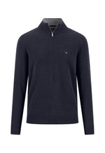 Load image into Gallery viewer, Navy Merino Cashmere Blend Half Zip
