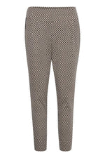 Load image into Gallery viewer, Cream Pull On Geometric Trousers Mavy
