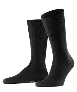 Falke Airport Wool Cotton Blend Socks Black