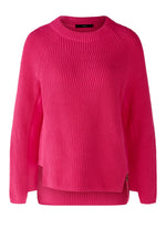 Load image into Gallery viewer, Oui Ribbed Pullover Fuchsia

