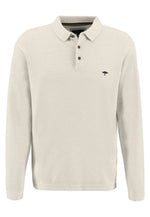 Load image into Gallery viewer, Fynch Hatton Textured Cashmere Cotton Polo Off White
