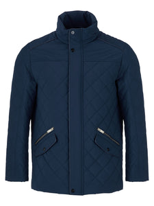 Douglas & Grahame Navy Quilted Casual Coat Wilson