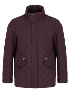 Douglas & Grahame Wine Quilted Casual Coat Wilson