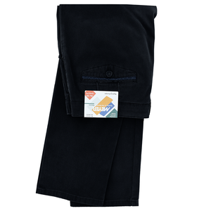 Meyer Micro Structure Cotton Trouser Chicago Navy Long Leg