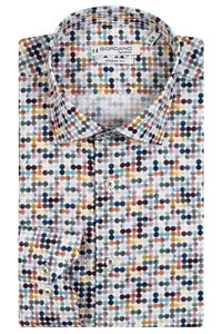 Giordano Modern Fit Shirt Double Circle Print White