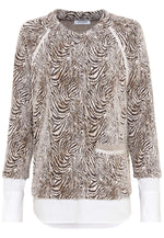 Load image into Gallery viewer, Just White Animal Print Jumper Cream
