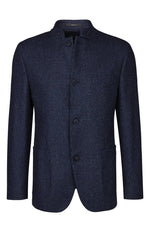 Load image into Gallery viewer, Digel Finest Silk Wool Stretch Blue Jacket Regular Length

