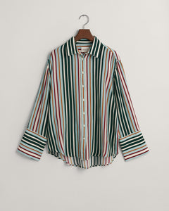 Gant Striped Relaxed Shirt Turquoise