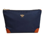 Load image into Gallery viewer, Alice Wheeler Harrow Travel Pouch Navy
