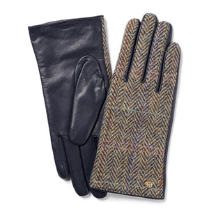 Failsworth Harris Tweed Gloves Purple