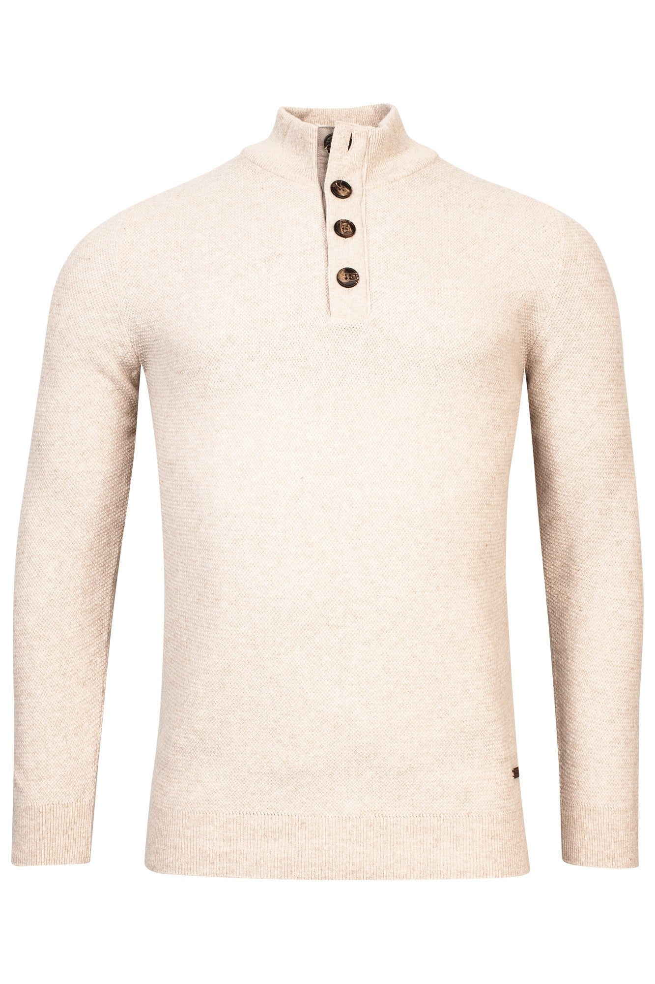 Giordano Half Button – Beige Claytons Quality Sweater Clothing