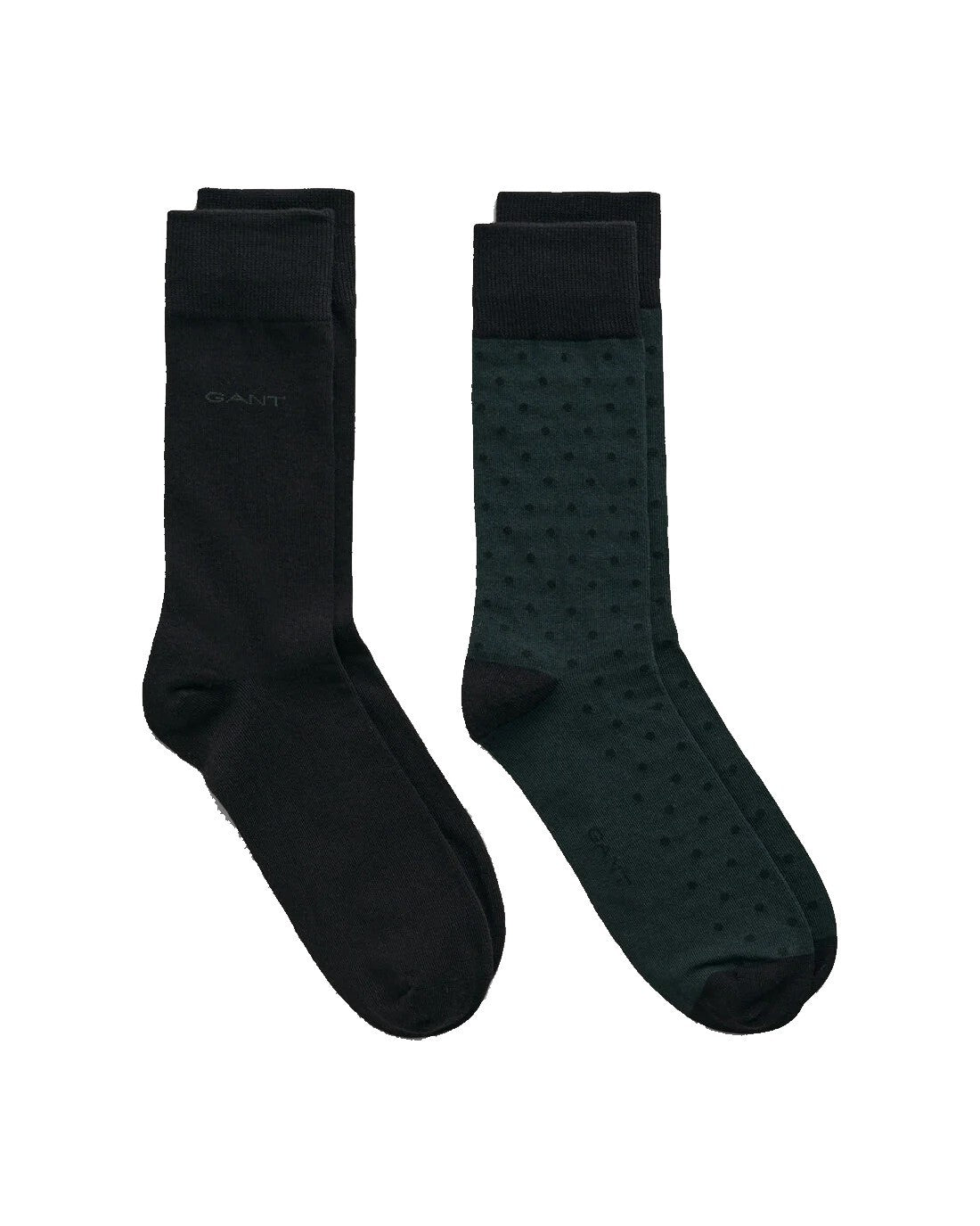 Gant Polka Dot And Solid Socks Green