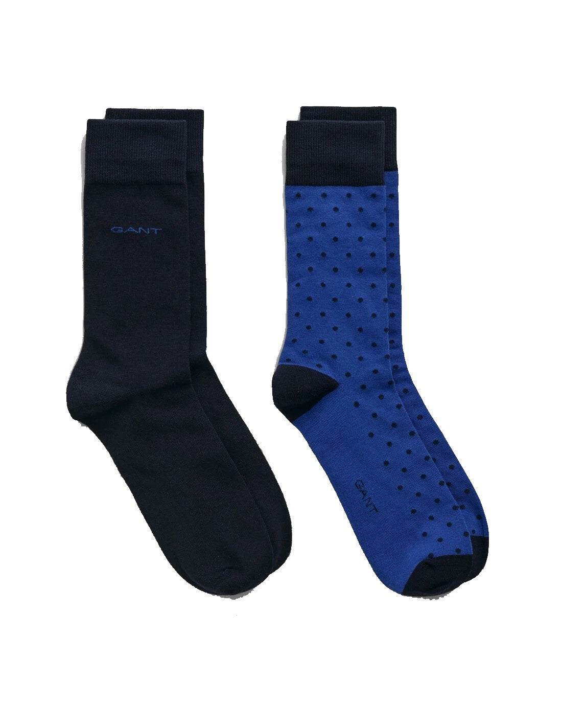 Gant Polka Dot And Solid Socks Blue