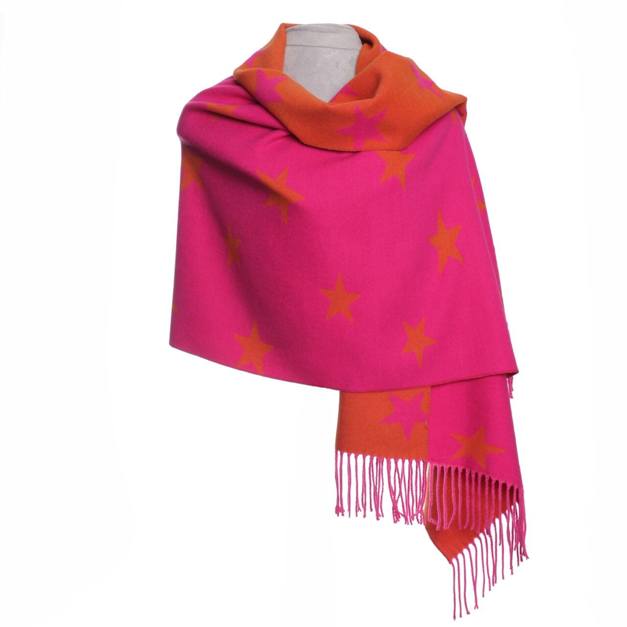 Zelly Star Print Scarf Pink