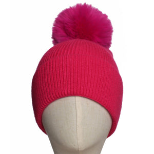 Zelly Pom Pom Hat Pink