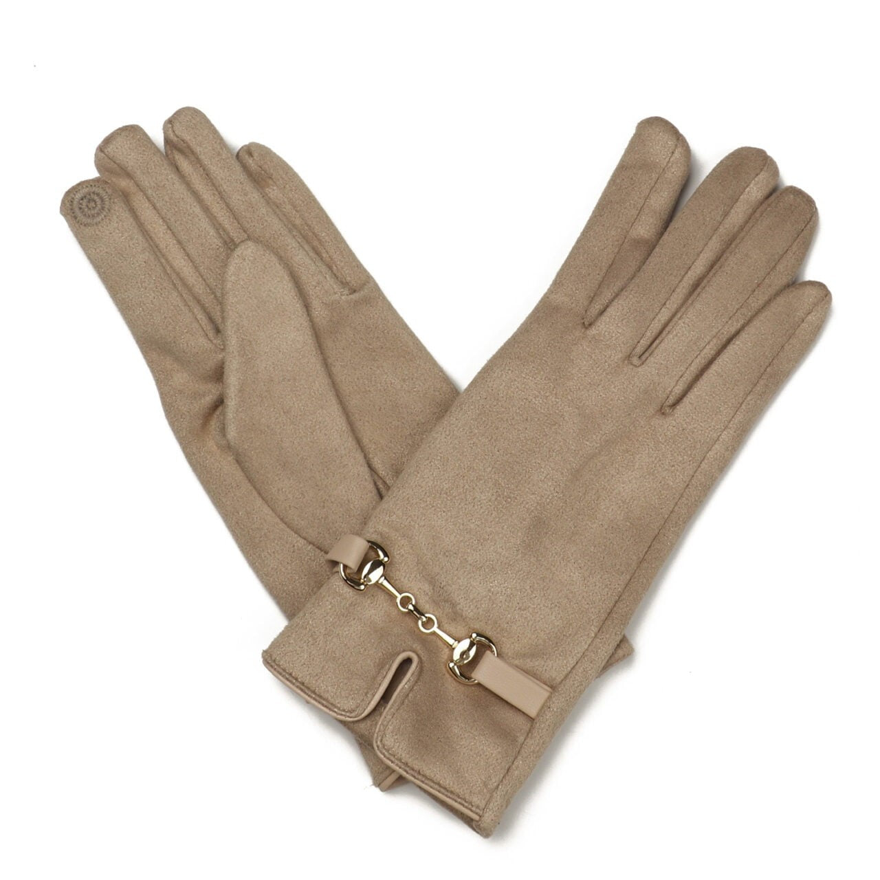 Zelly Faux Suede Gloves Cream
