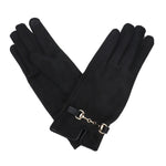 Load image into Gallery viewer, Zelly Faux Suede Gloves Black
