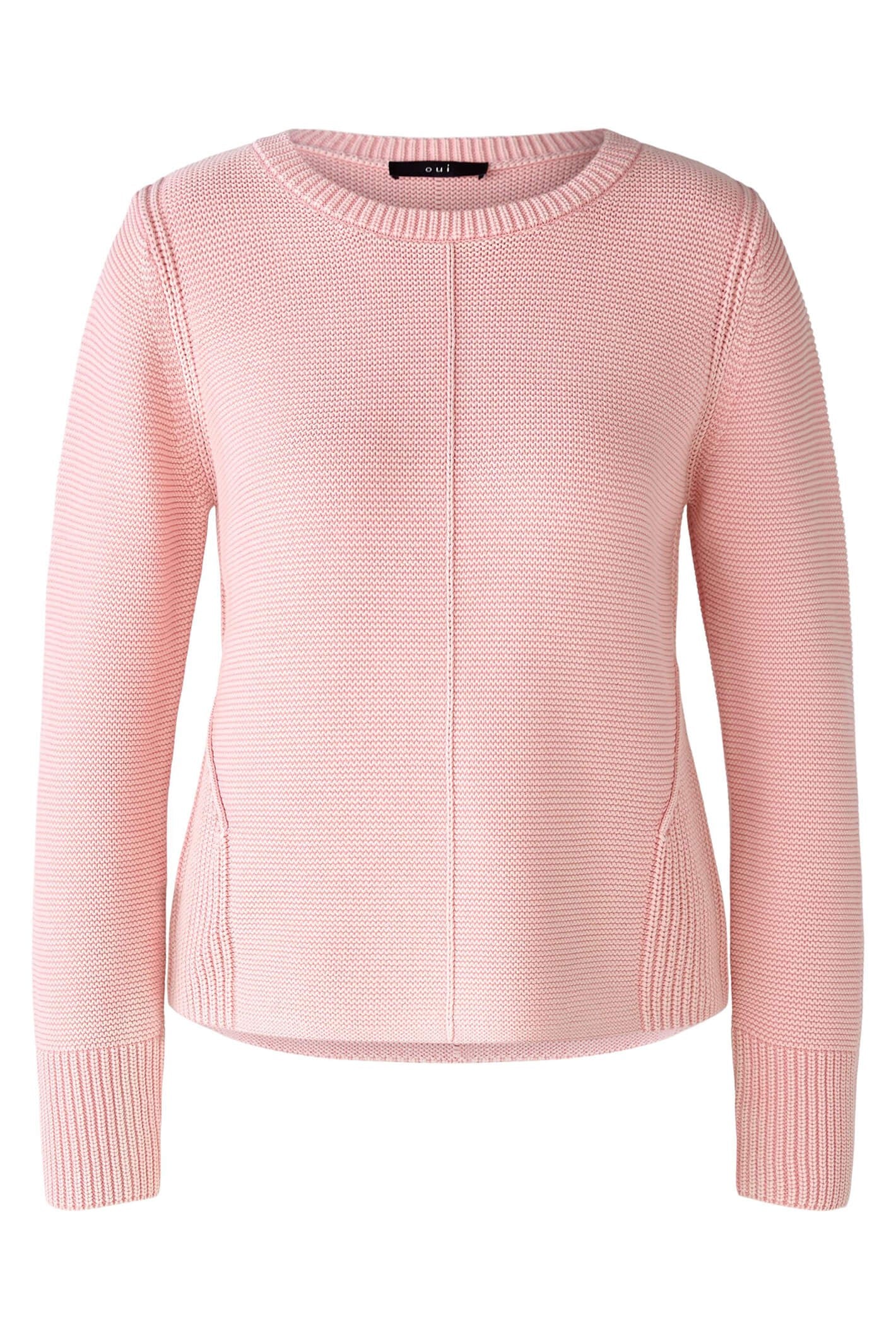 Oui Ribbed Panel Jumper Pink