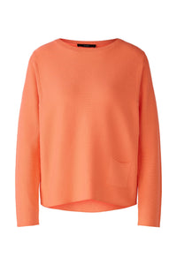 Oui Fine Knit Pullover Coral