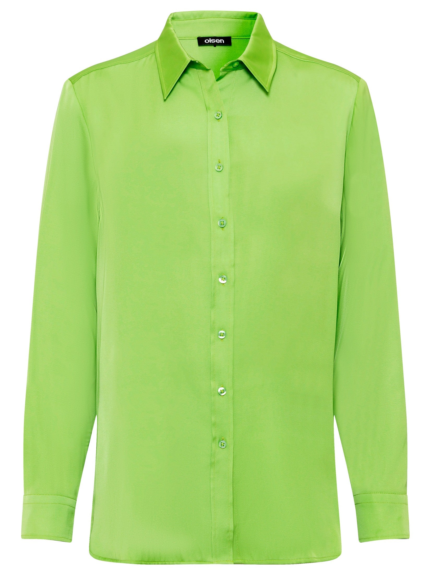 Olsen Satin Effect Blouse Green