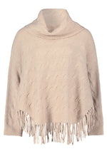 Load image into Gallery viewer, Betty Barclay Cable Knit Poncho Beige
