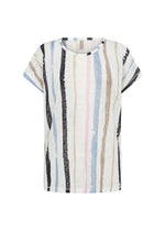 Load image into Gallery viewer, Soya Concept Stripe T-Shirt Blue
