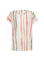 Load image into Gallery viewer, Soya Concept Stripe T-Shirt Orange
