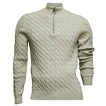 Load image into Gallery viewer, Barbour Cable Knit Half Zip Sweater Beige
