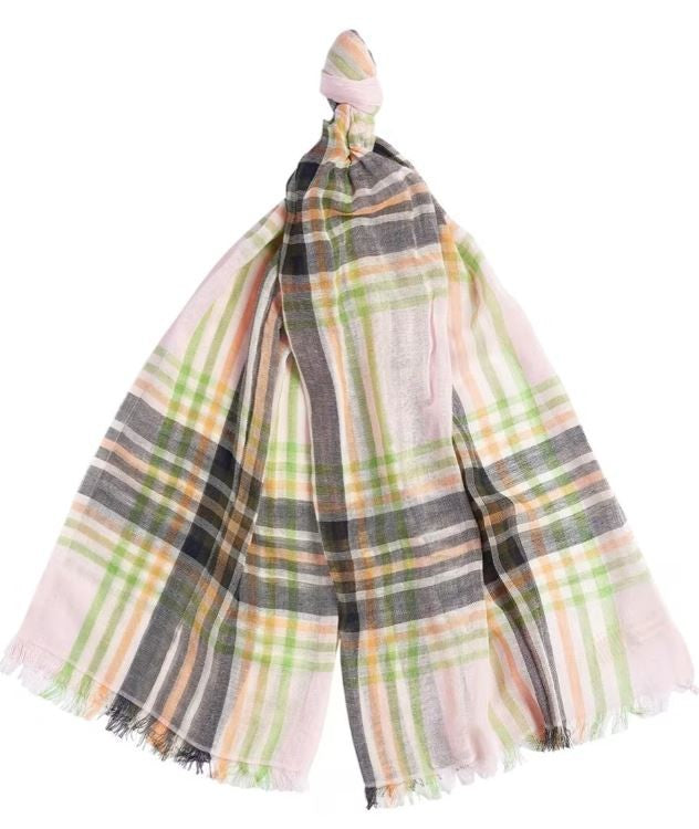 Barbour Lonnen Scarf Pink
