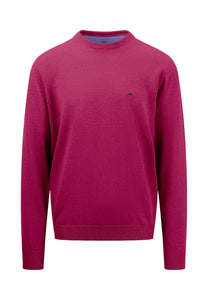 Fynch Hatton Classic Crew Neck Sweater Pink