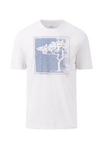 Fynch Hatton White Printed Design T-Shirt