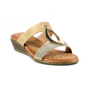 Lunar Porto Wedge Sandal Beige