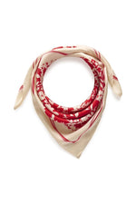Load image into Gallery viewer, Culture Satin Scarf Red
