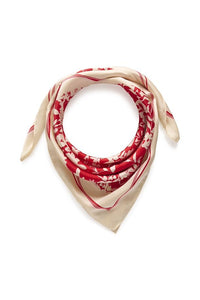 Culture Satin Scarf Red