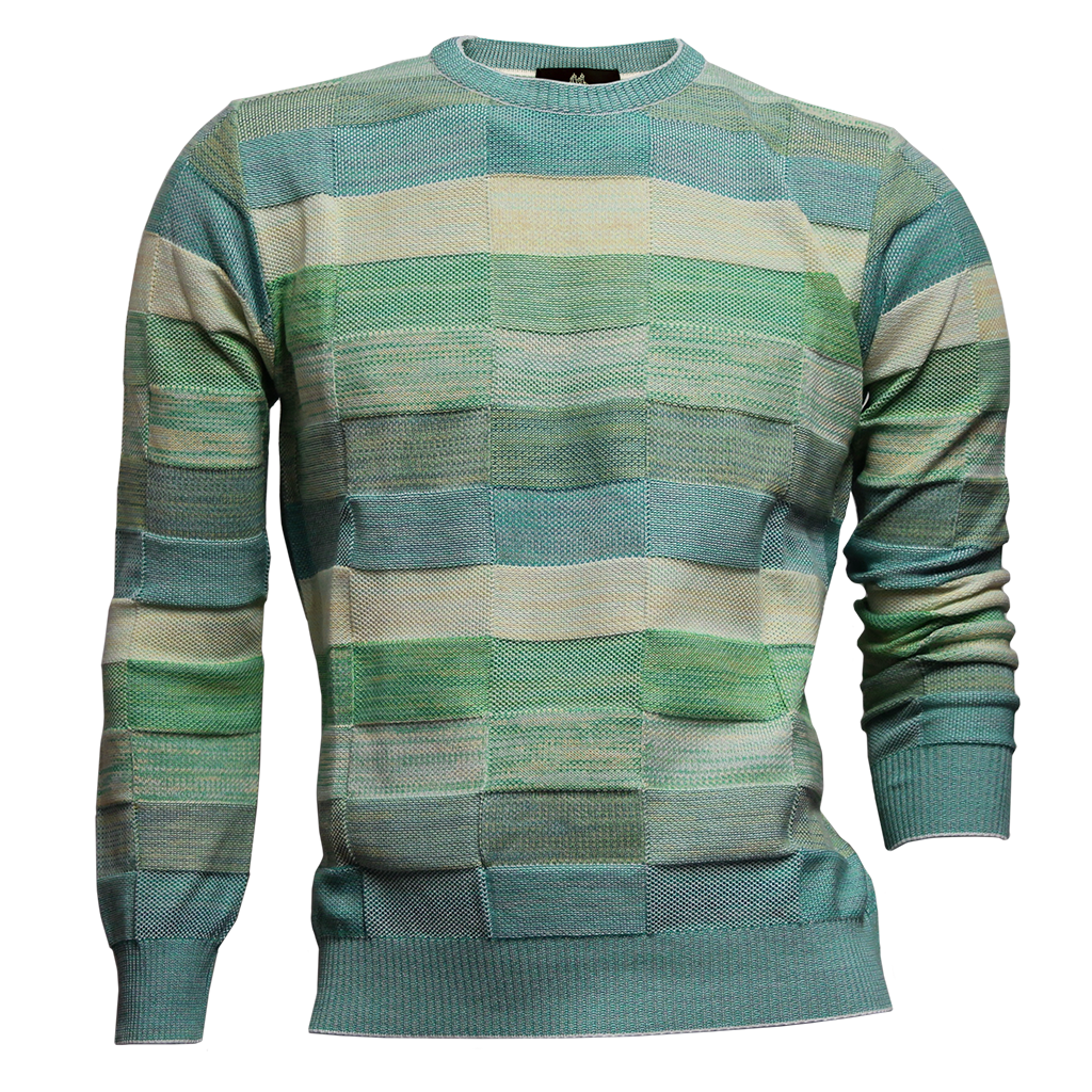 Montechiaro 3D Crew Neck Sweater Mint