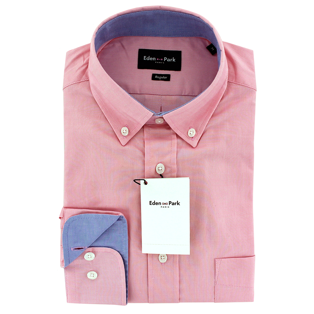 Eden Park Soft Cotton Oxford Shirt Pink