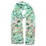 Load image into Gallery viewer, Zelly Abstract Summer Scarf Green
