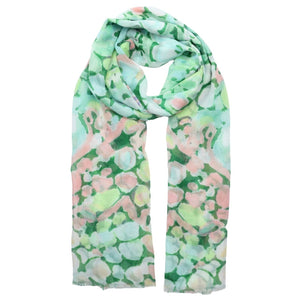 Zelly Abstract Summer Scarf Green