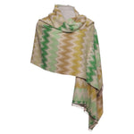 Load image into Gallery viewer, Zelly ZigZag Scarf Green
