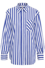 Load image into Gallery viewer, Culture Bold Striped Shirt Blue
