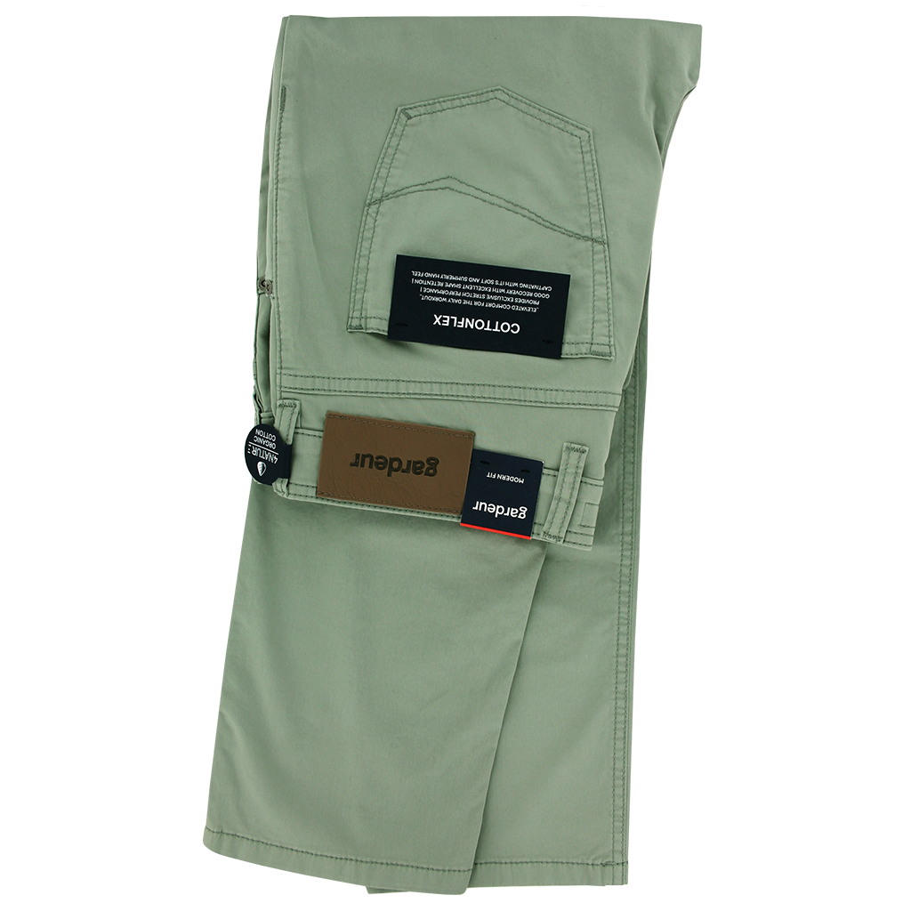 Gardeur Green Five Pocket Cotton Trouser Regular Leg