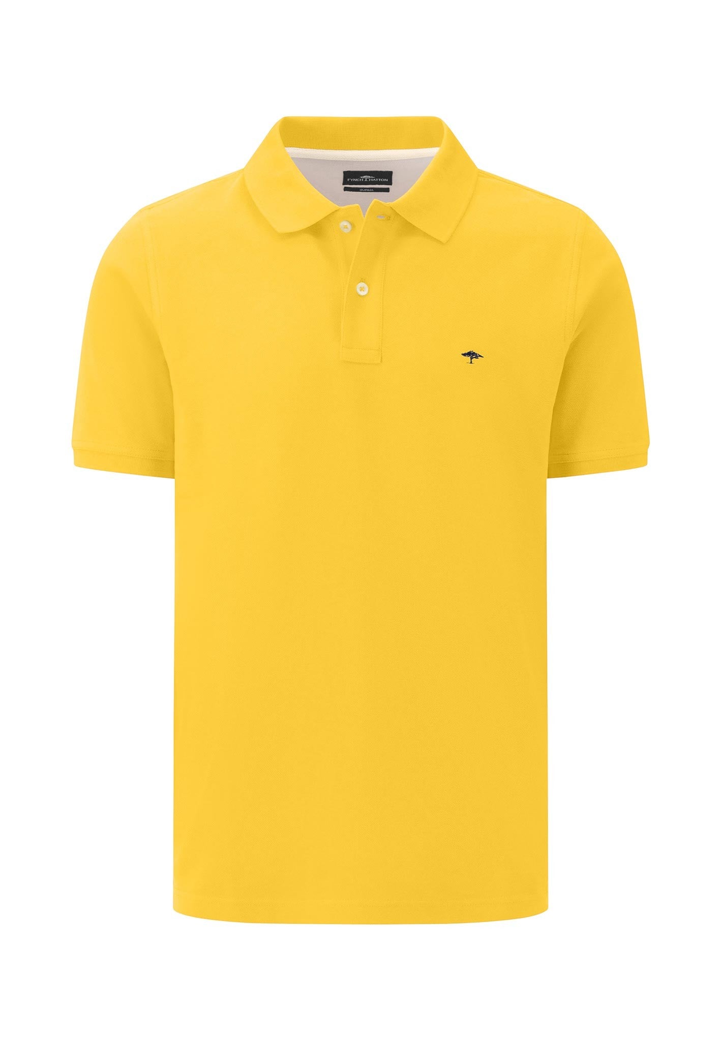 Fynch Hatton Supima Cotton Polo Shirt Yellow