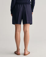 Load image into Gallery viewer, Gant Relaxed Fit Linen Shorts Navy
