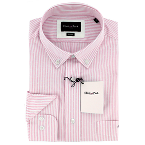 Eden Park Soft Cotton Striped Shirt Pink