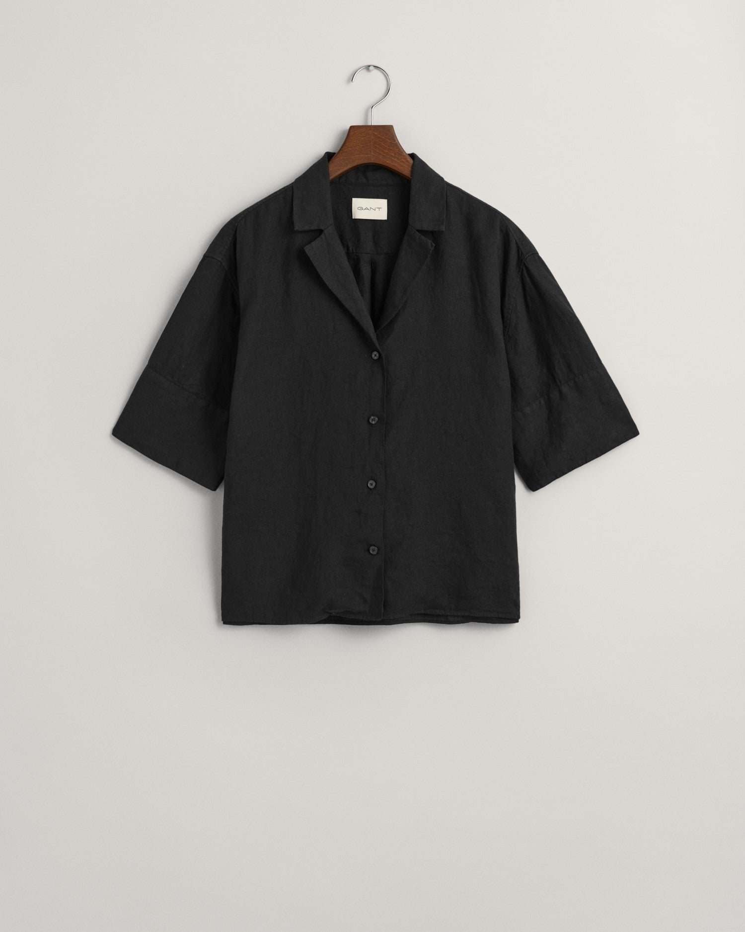 Gant Relaxed Linen Shirt Black